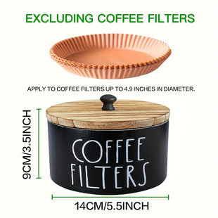 Amazon Wooden Coffee Filter Storage Box American Vintage Coffee Filter Paper Storage Box Finishing Wooden Box