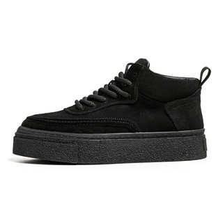 Vintage High-top Men's Shoes Autumn Trendy Student's Thick-soled Sports Casual Board Shoes Teenagers Height-raising Hong Kong Style Trendy Shoes for Men