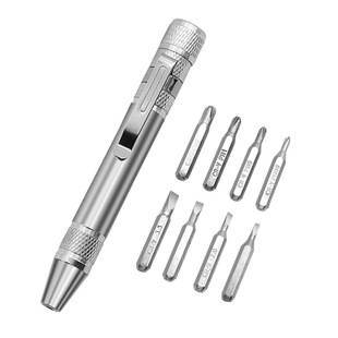8 in 1 manual screwdriver tool high density screwdriver batch head pen type portable multi-specification with magnetic batch head