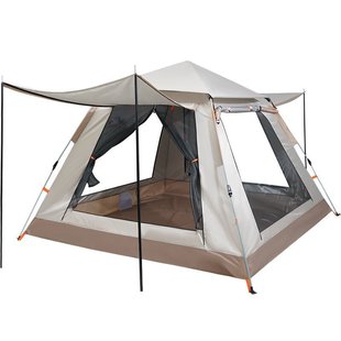 Tent Outdoor 3-4 People Beach Thickened Rainproof 2 People Camping Full-automatic Double Camping Quick Opening Four-sided Tent