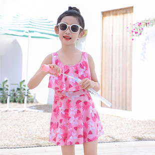 Customized Girls' Swimsuits for Kidsren, Middle and Large Kidsren, Students and Babies, Professional Swimwear, Quick-Drying Split Hot Spring Swimsuits
