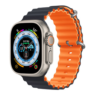 Ремешок Apple Ocean для AppleWatch8/7/SE/Ultra Спортивный Двухцветный силиконовый ремешок iWatch