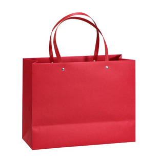 High-grade red gift bag holiday celebration wedding paper bag in stock cosmetics tea square tote bag custom