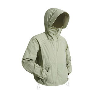 New 2025 Summer Loose Hooded Mask Style Ice Sense Slim Fit Sun Protection Clothing Fashionable Simple Casual Jacket