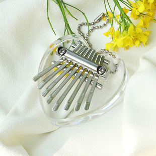 Cross-border mini 8-tone thumb piano kalimba Sabili wood crystal acrylic portable beginner musical instrument wholesale