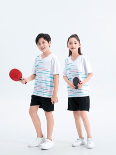 Children's Badminton Clothing Sports suit Boys and Girls Primary School Students Table Tennis Clothing Summer Competition Clothing Training Clothing Customization