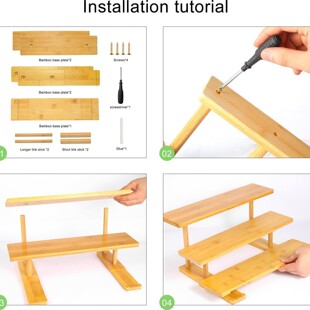 Solid Wood Stepped Storage Rack Household Fleshy Plant Storage Rack Kitchen Seasoning Storage and Finishing Wooden Rack