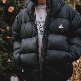 ACG Winter Down Coat Windproof and Waterproof Thickened Embroidered Warm Bread Cotton Coat Loose Men's and Women's Hooded Jacket