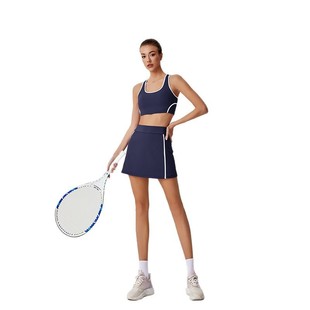 Cross-border Summer High Waist Slimming Tennis Skirt Naked Skin-friendly Quick-drying Beautiful Back Fitness Outdoor Running Yoga Clothes