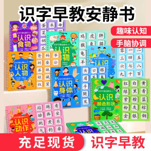 Quiet Literacy Book 3-6 Years Old Enlightenment Reading Paste Book Game Tear Book Early Childhood Education Children's Educational Toys