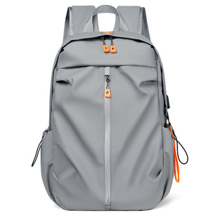 Backpack Men's High-End Backpack with Printable Logo Waterproof Large-Capacity Backpack Commuter Men's Backpack