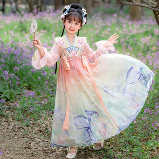 Hanfu Boys 2025 New Handsome Chinese Style Summer Antique Tang Suit Girls Super Fairy Ancient Suit Children's Guoxue Suit