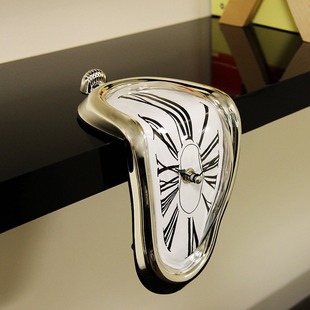 Creative Home Right Angle Twisted Clock Creative Seat Melt Twisted Distorted Clocks Amazon Roman Numerals Clock