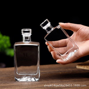 Guanyun 100ml бутылка белого вина на дне горы Маленькая бутылка вина 200ml прозрачная стеклянная бутылка портативный два-два маленьких кувшина