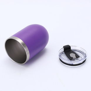 Cross-border hot sale 304 stainless steel vacuum cup double-layer vacuum eggshell Cup high-looking fashion U-shaped egg cup wholesale