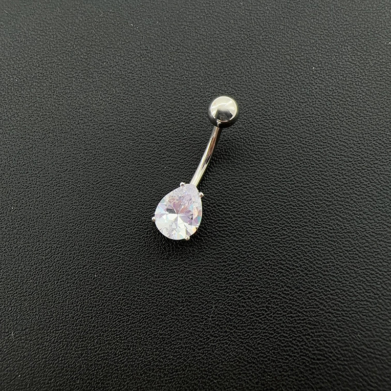 Diamond-Encrusted Zircon Navel Nail Navel Ring Piercing Jewelry Cross-Border Stylish European and American Trendy Sexy Sexy Piercing