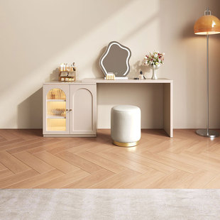 Chinese dresser bedroom red cream wind desk bucket cabinet integrated net bed end cabinet telescopic makeup table wholesale factory