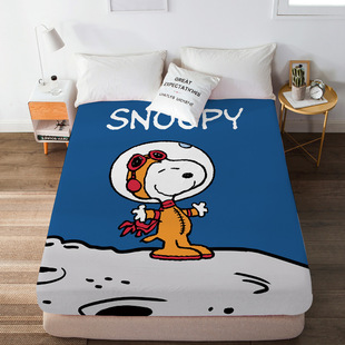 Snoopy bed hat cute cartoon boy student dormitory bedroom all-inclusive mattress bedspread dustproof breathable machine washable