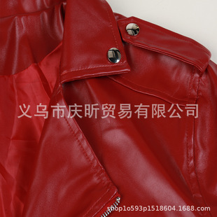 Fall 2021 ST0485 men's coat wish fashion slim fit turtleneck stitching motorcycle leather jacket