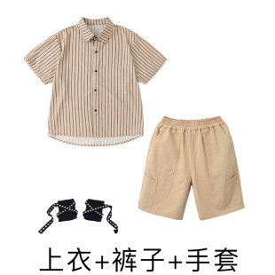 Children's Children's Hip-Hop Fashion Clothing for Boys Hiphop Summer Fashion Brand Short-Sleeved Japanese Vest Children's Hip-Hop Performance Clothing