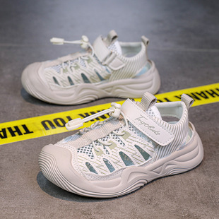 Children's Hollow sneaker 2025 Summer New Fashion Boys Solid Color Running Shoes Girls Middle and Big Children Casual Shoes