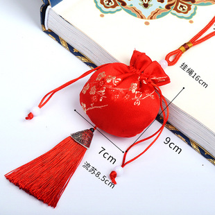 A plum tassel sachet empty bag car embroidery pendant baby fetal hair antique purse plum blossom sachet