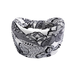 Cross-border Amazon European and American Retro Printed Elastic Sports Hair Band Men's and Women's Thin Running Yoga Hair Accessories with Hood