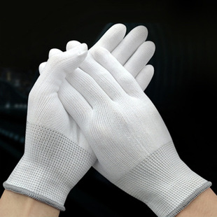 Leaky finger half finger dispensing gloves non-slip fishing courier riding nylon touch screen point plastic labor protection gloves 