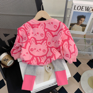 Girls' suit Children's Clothes Spring and Autumn New Baby Clothes Children's Girls Huzhou Children Zhili Sports South Korea