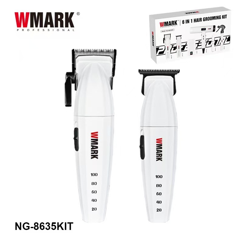 WMARK professional 6 tasi 1 da uy uchun soch olish mashinasi go'zallik vositalari to'plami elektr sochlarni oluvchi USB quvvatlanadigan o'ymakorlik elektr soch oldirgich