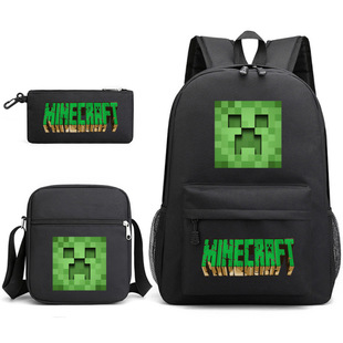 Minecraft Мой мир школьная сумка игра вокруг студентов большой емкости с принтом три комплекта школьных сумок для мужчин и женщин