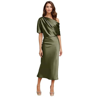 Amazon source of a generation of banquet dress shoulder-length dinner party evening dress foreign trade wedding dress