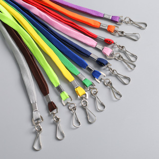 Amazon Badge Lanyard Factory License Certificate Lanyard Work Permit Student Lanyard Metal Rotating Hook Badge Lanyard