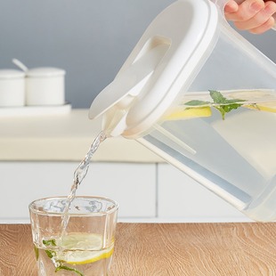 Plastic Cold Water Kettle Super Large Capacity Cold Water Kettle High Temperature Resistant Household Milk Tea Shop Measuring Cup with Lid for Commercial Use