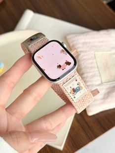 Симпатичные волновой точки щенок магнитный всасывающий ремешок для Apple applewatch10 ремешок iwatchs987SE