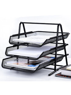 Metal File Box Desktop File Rack Storage Rack Data Rack File Storage Box Organize Rack Basket File Bar