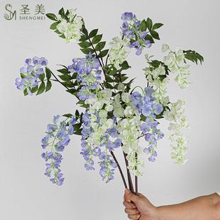 Simulation flower bean flower delphinium violet living room artificial flower ornaments simulation home decoration flower arrangement scene layout