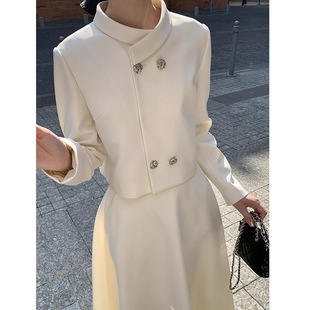 Fried Chicken Oni Backlight Daughty Ruth Coat Hepburn Umbrella Skirt Show Temperament Socialite suit Skirt Trendy