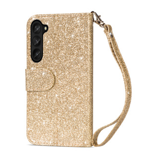 For Samsung Z Fold 5 mobile phone leather case Z fold4 glitter zipper wallet card holder protective case