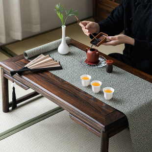 Mingquan Tea House Household Fabric Table Runner Chinese Zen Style Waterproof Tea Mat Heat Insulation Tea Table Mat Tea Mat Tea Mat Tea Mat Tea Towel Tablecloth