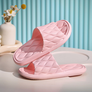 Slip-on Slippers Women's Summer Non-slip Bathroom Bathing EVA Indoor Home Home Slippers Men's Household Outer Wear