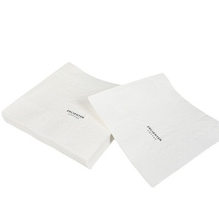 Coffee napkin advertising paper towel commercial hotel restaurant square paper towel raw wood pulp paper wholesale Logo printing