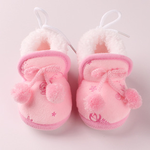 Winter New Thickened Baby Cotton Shoes Batch Sales Cute Ball Boys and Girls Baby Children's Shoes Soft Sole 107