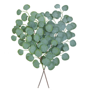 New cross-border eucalyptus leaf handle beam Nordic home dining table flower arrangement decoration green plant simulation 4-leaf eucalyptus