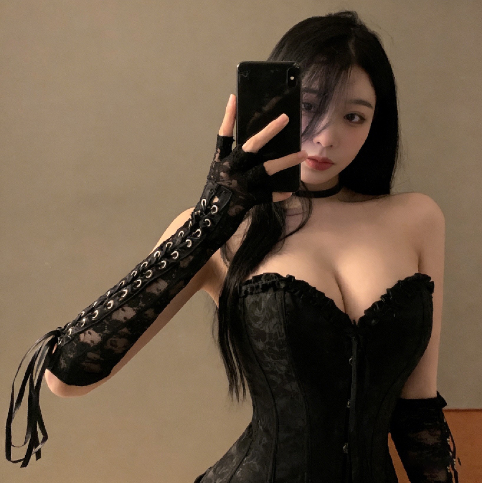 Black Silk Gauze Bridal Lace Gloves Women's Evening Dress Wedding Hand Gauze Wedding Dress Black Sexy Sleeve Collocation Women