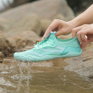 Outdoor cut-resistant upstream shoes men's and women's beach shoes quick-drying wading shoes non-slip swimming shoes women's fishing bare feet five-finger shoes