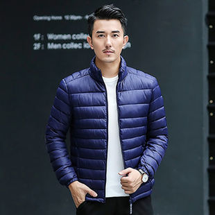 Men's cotton-padded jacket 2024 new winter lightweight casual high-end cotton-padded jacket short middle-aged men's cotton-padded jacket warm coat