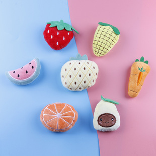 Cross-border wholesale Cat plush toys self-Hi animal fruit dinosaur Rabbit accessories pet supplies funny cat toys
