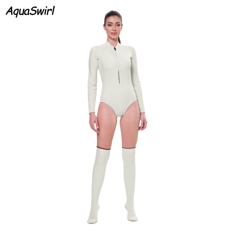 In stock 2mm wetsuit, snorkeling warm and cold-proof women's long stockings, sexy surfing wetsuit, jellyfish suit, two-piece wetsuit