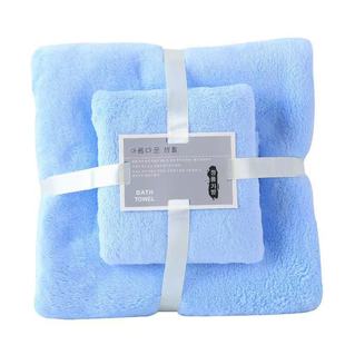 Coral Fleece Thickened Towel Bath Towel suit Solid Color Cotton Absorbent Household Soft Face Towel Gift Pack